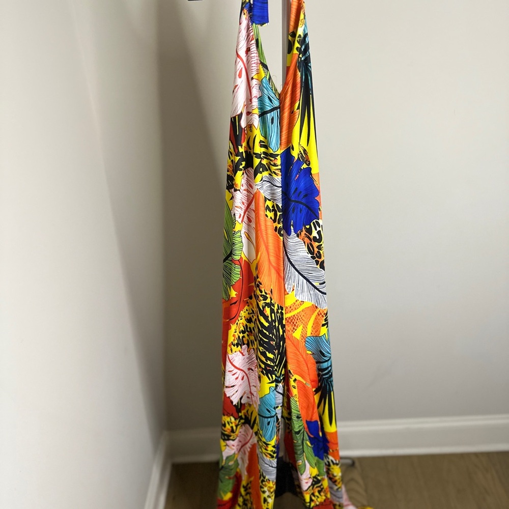 Tropical Print Women's Jumpsuit